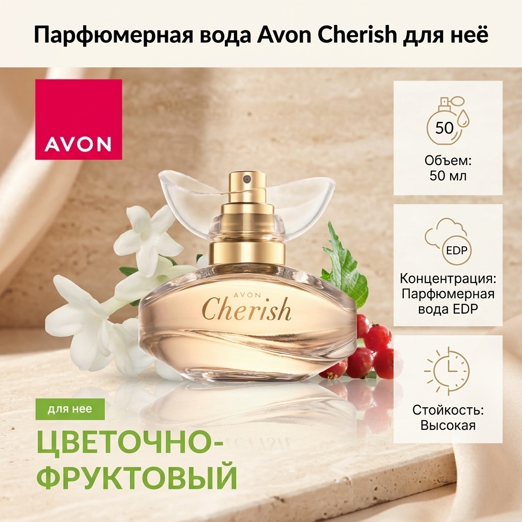 Avon Cherish для неё парфюмерная вода EDP 50 мл, для женщин
