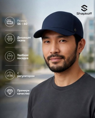 Бейсболка Shapkoff размер 57, 58, 59, синий