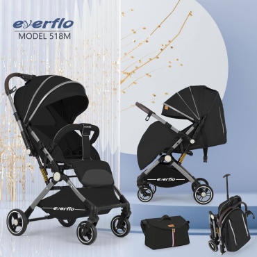 Коляска прогулочная Детское счастье EYERFLO 518M, черный