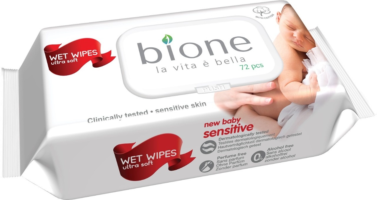 Детские влажные салфетки Bione 098149782 72 шт