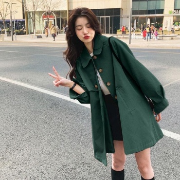 Плащ Fashion Classic темно-зеленый