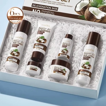 SADOER Coconut Oil Nourishing and Moisturizing - Питательный и увлажняющий набор из шести средств крем для тела 148 мл