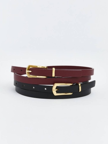 Ремень LC Waikiki полиэстер 85 см бордовый
