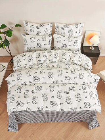 Комплект Alanna HK 025 2-спальный сатин, 2 наволочки: 70x70 см