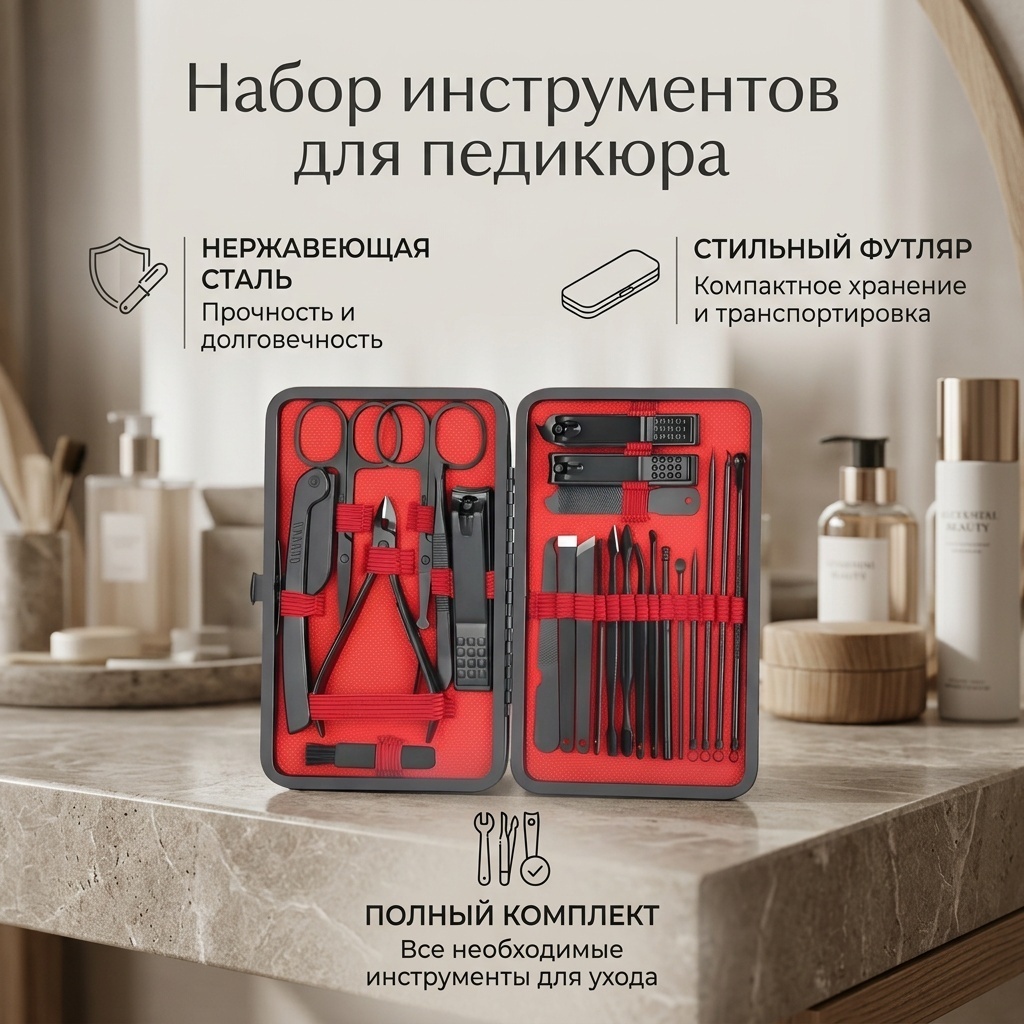 Набор инструментов для педикюра 24 шт