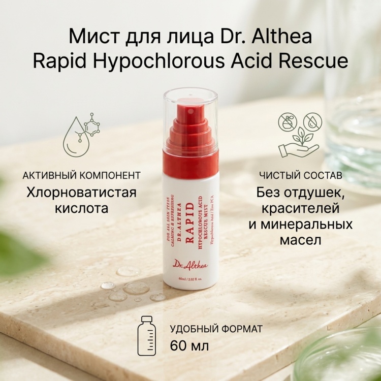 Dr. Althea мист RAPID HYPOCHLOROUS ACID RESCUE MIST 60 мл