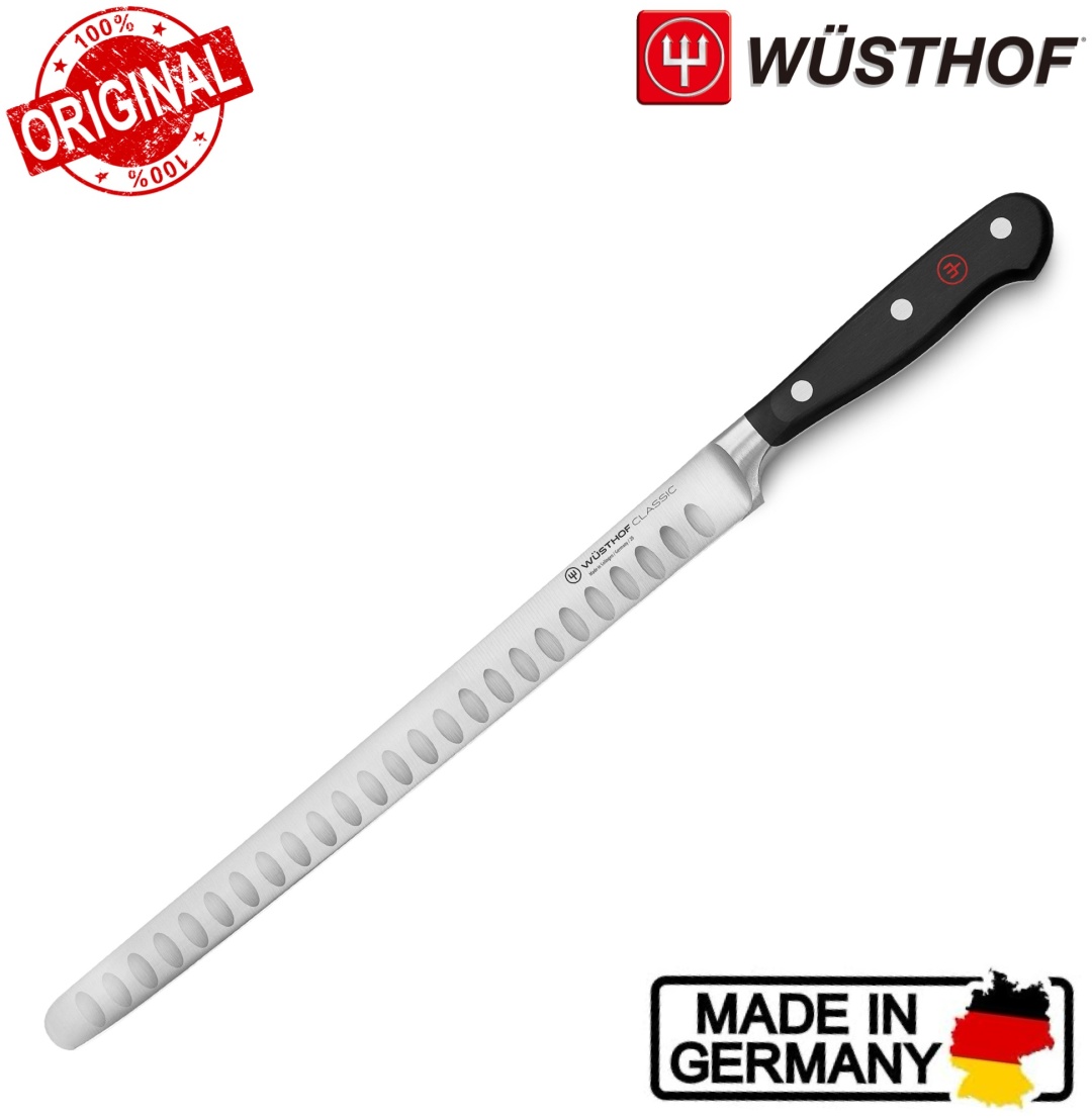 Для нарезки WUSTHOF Classic Hollow Edge Slicing 413366923, лезвие: углеродистая сталь 1 шт