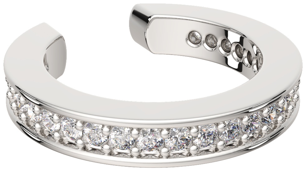 Кафф Lucente Silver ZO-0310125-F вес 0.61 г серебро, фианит