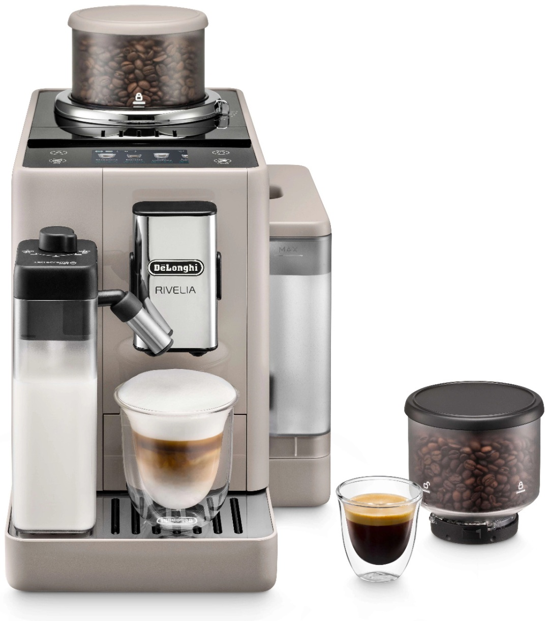 Купить Кофемашина Delonghi Rivelia Perfetto EXAM440.55.BG бежевый в ...