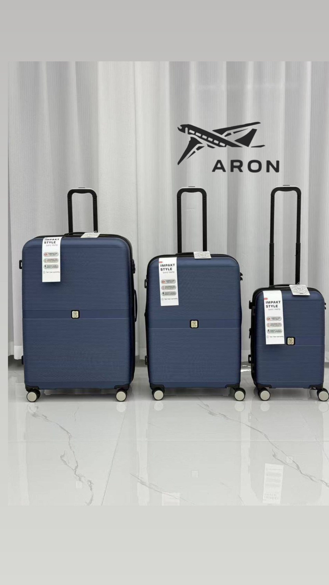 Чемодан ARON-IT поликарбонат 220 л синий