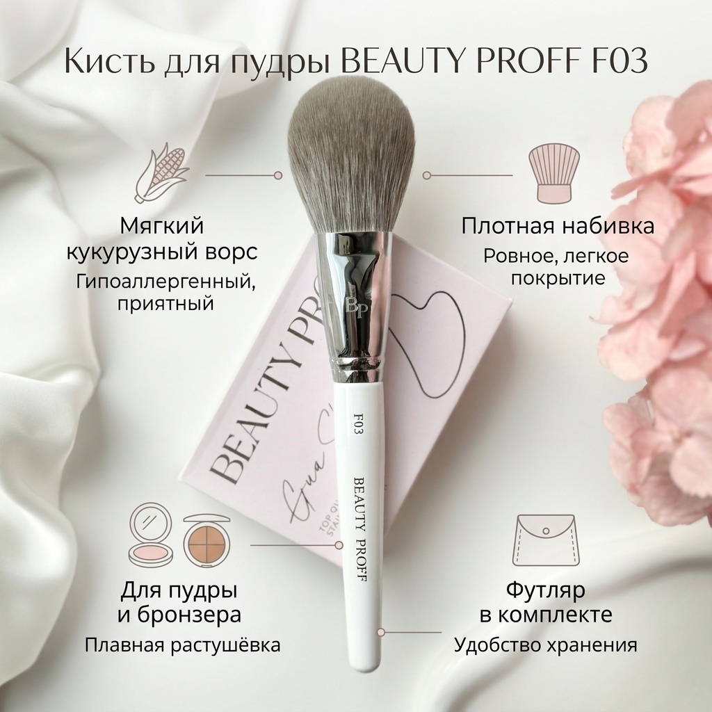 BEAUTY PROFF кисть для пудры 1