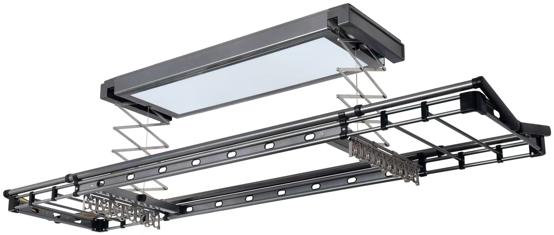 Сушилка потолочная 33x120x120 см, кол-во уровней: 10, алюминий