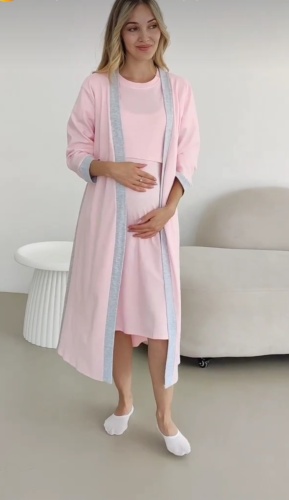 Хлопковый халат Sweetmama.kz розовый