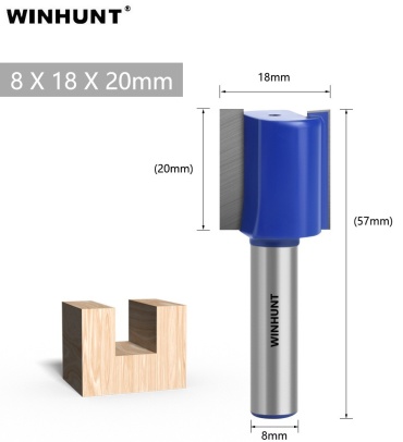 WINHUNT фреза пазовая, прямая 18 мм, 1 шт. арт WH\0857-2018