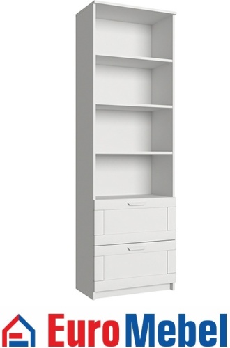 Стеллаж напольный Euromebel Скаген, 00063133, 60x35x190 см, белый