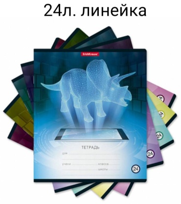 Набор школьных тетрадей Erich Krause Digital Dino EK49228, 24 л, А5, линейка, мягкая обложка, 10 шт