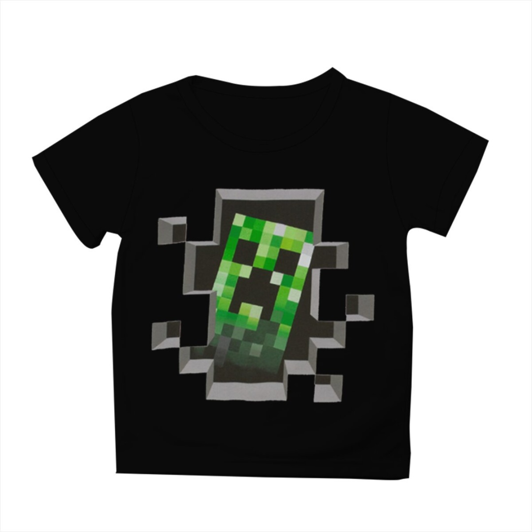 Футболка Minecraft черный, зеленый