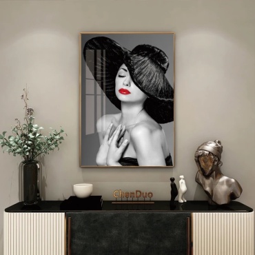 Assel Luxe 3D-картина Дама в черной шляпе 70x100 см