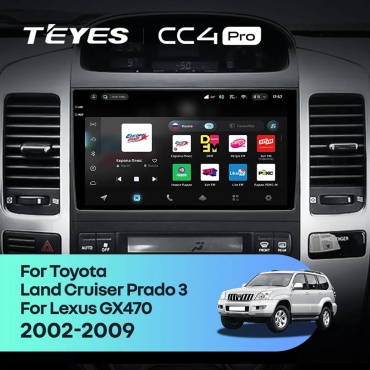 Teyes CC4 PRO Toyota Land Cruiser Prado 3/Lexus GX470 2002-2009 8Gb+128Gb в штатное место Toyota
