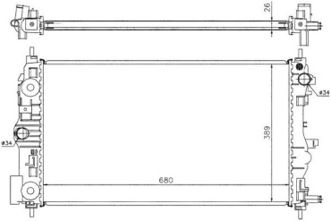 Stellox радиатор основной 1025695SX