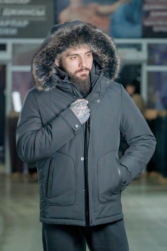 Парка Snow Leopard черный, графит