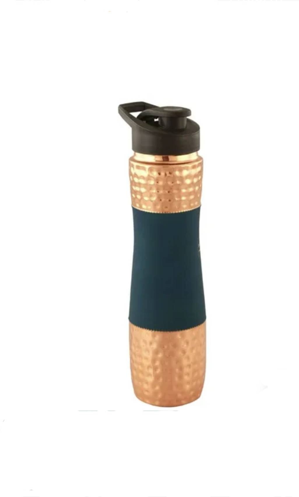 Медная бутылка с синей вставкой (20796), 1 л