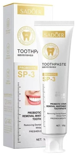 SADOER зубная паста Probiotic Whitening Toothpaste - Пробиотическая отбеливающая зубная паста 100 г