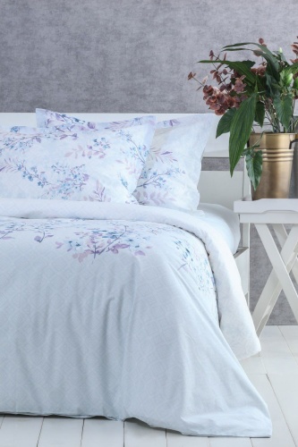 Комплект PAVIA HOME Mavra blue 2-спальный хлопок, 2 наволочки: 50x70 см
