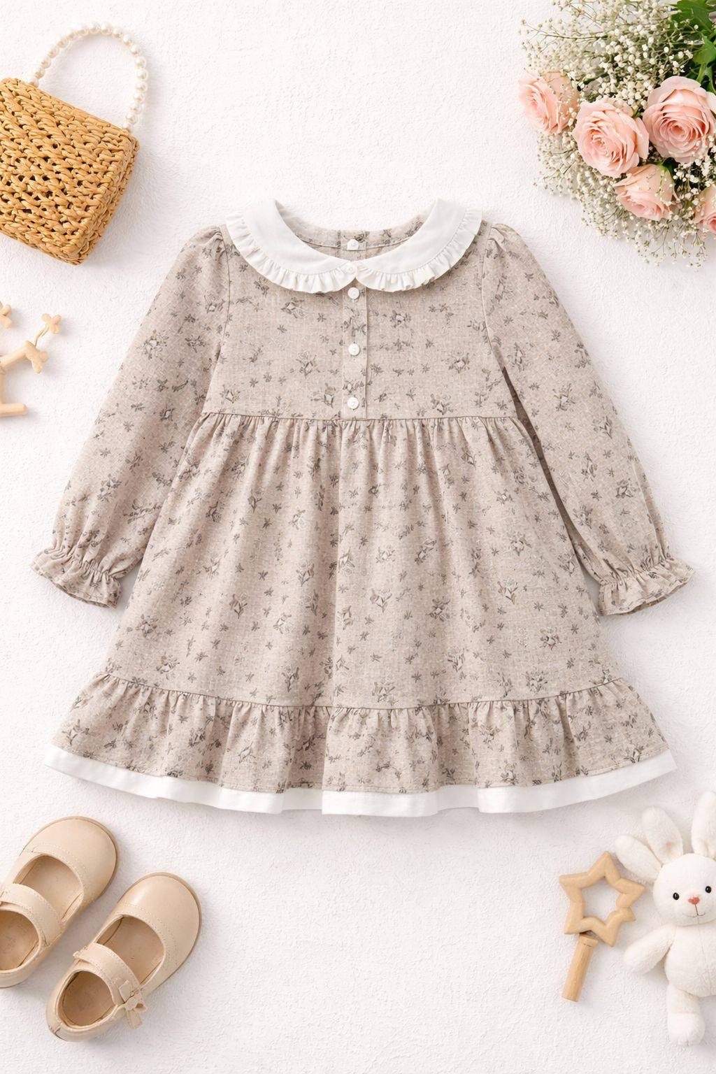 Нарядное платье Miomini baby бежевый