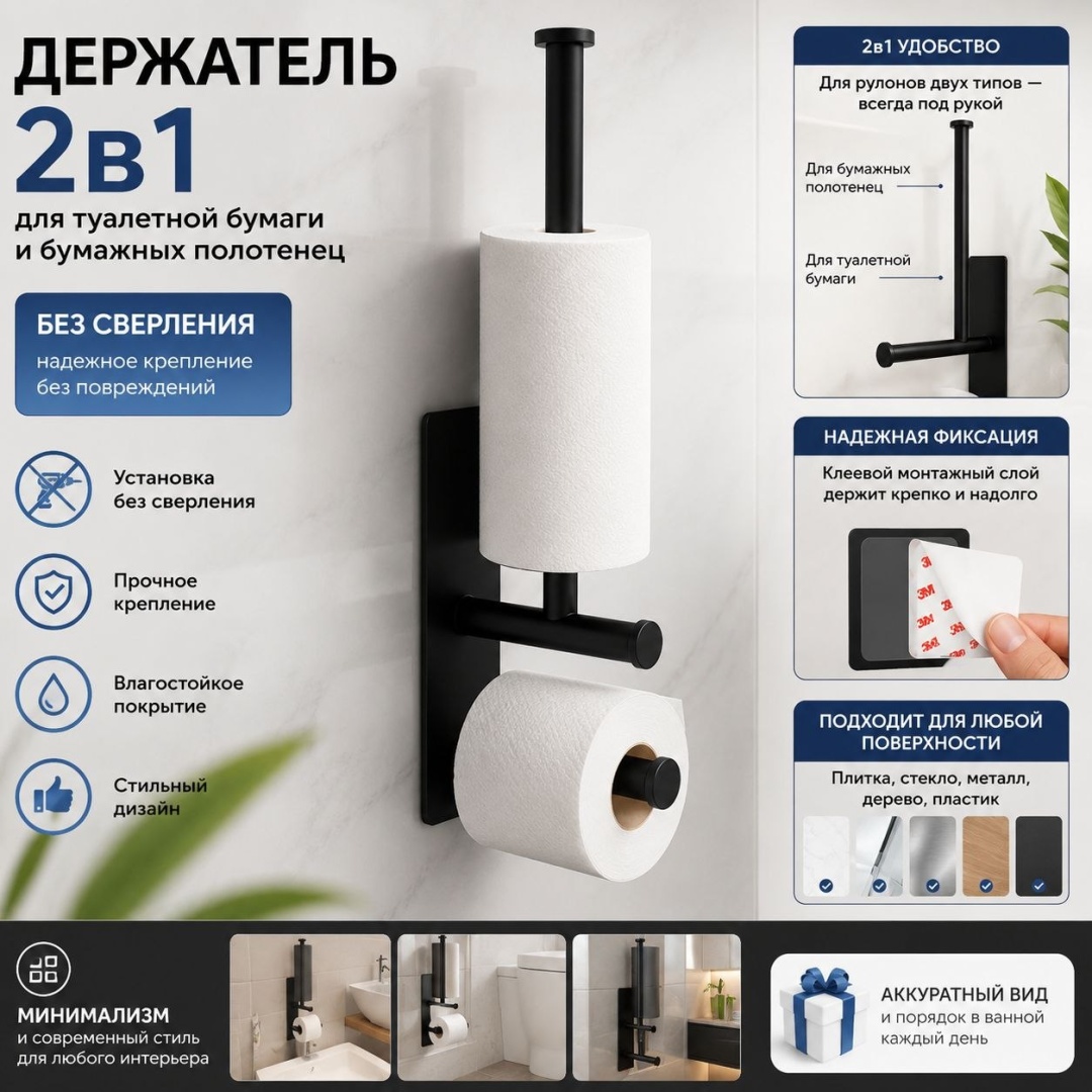 Home&Kim держатель C90 1 шт, металл