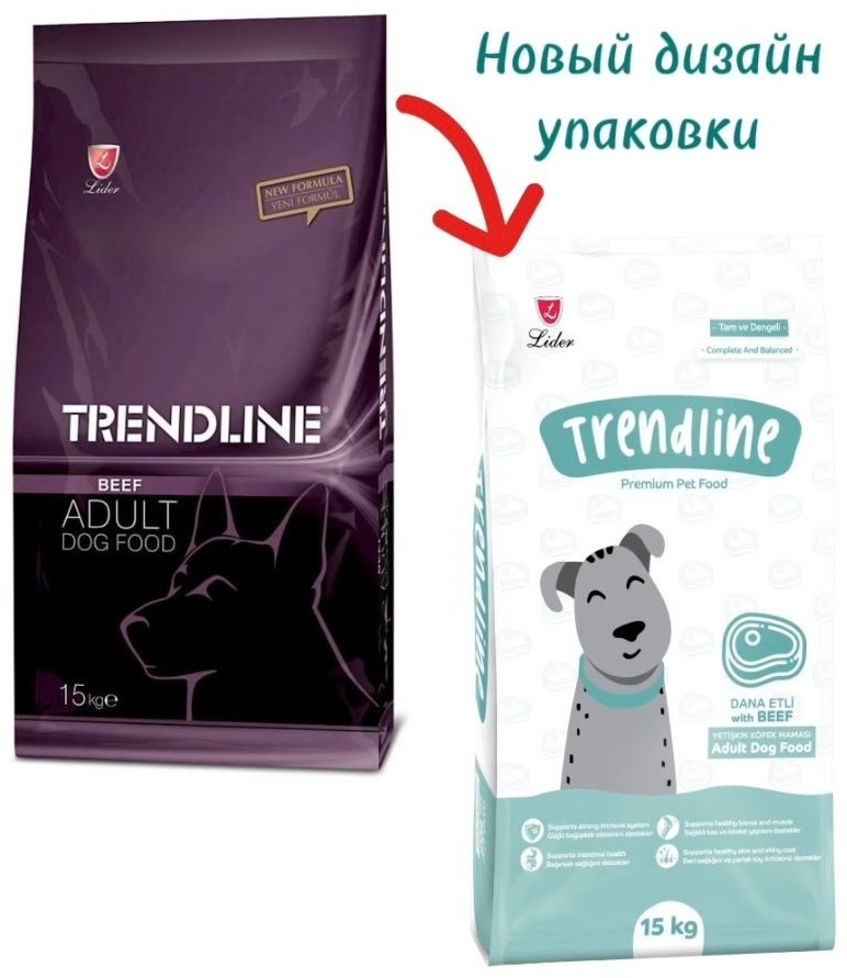 Корм Lider Trendline Adult Beef Говядина для взрослых всех пород 15 кг