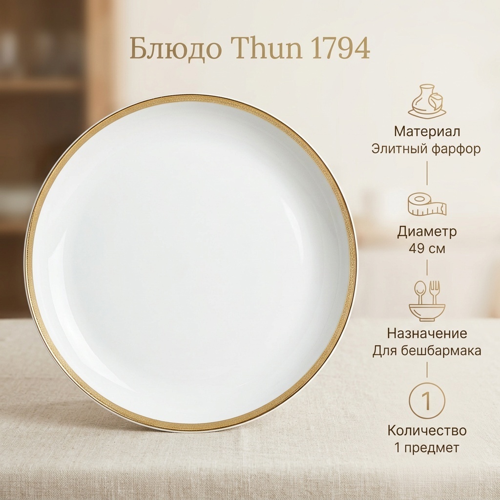 Блюдо Thun 1794 49.5х49.5 см, фарфор, 1 шт