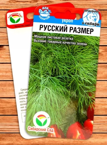 Сибирский сад укроп Русский размер