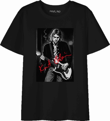 Футболка PRINTLAND Kurt Cobain черный