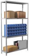 Стеллаж напольный Промет Стеллаж MS Standart 160/100x30/4, 100x30x160 см, серый