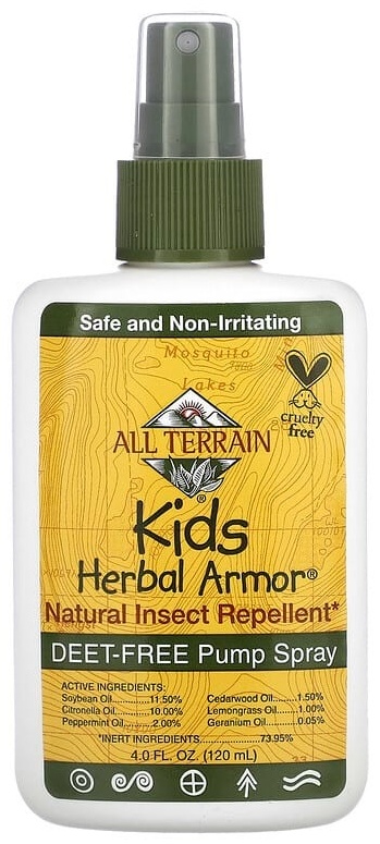 Спрей All Terrain Kids Herbal Armor, натуральный спрей от насекомых, 120 мл