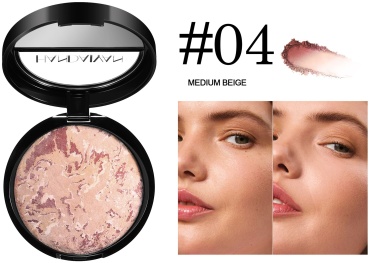 Пудра HANDAIYAN Glow fusion duo powder-pressed сухая 04 Medium Beige темно-бежевый