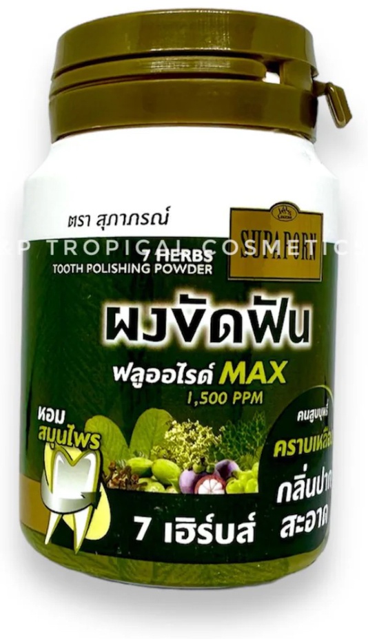Supaporn зубной порошок 7 Herbs Tooth Polishing Powder 90 г