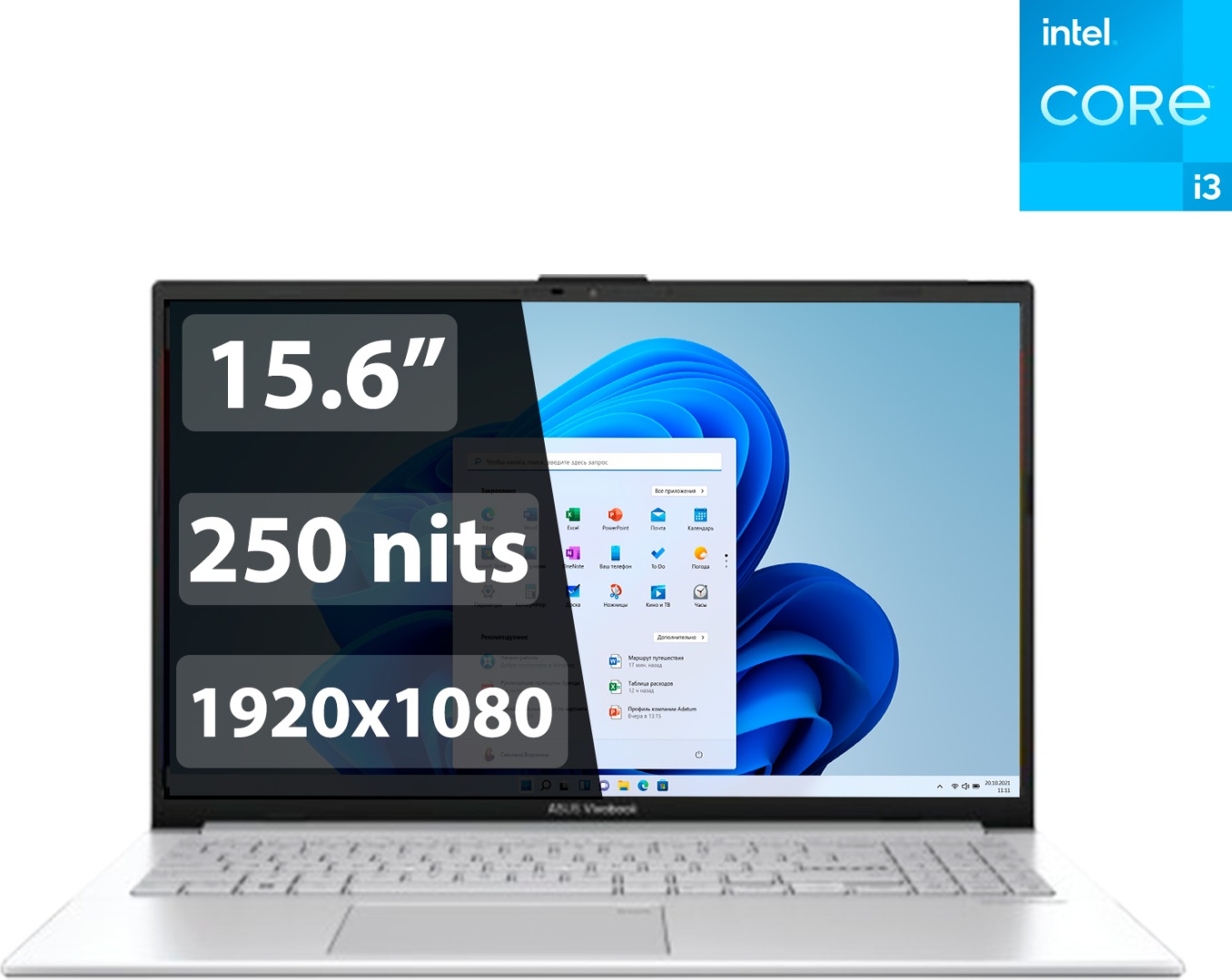Ноутбук ASUS Vivobook Go 15 (E1504GA-BQ675W) 15.6" / 8 Гб / SSD 256 Гб / Win 11 / 90NB0ZT1-M01620