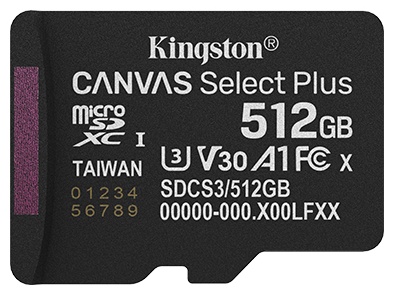 Карта памяти Kingston microSDXC SDCS3/512GBSP 512 Гб