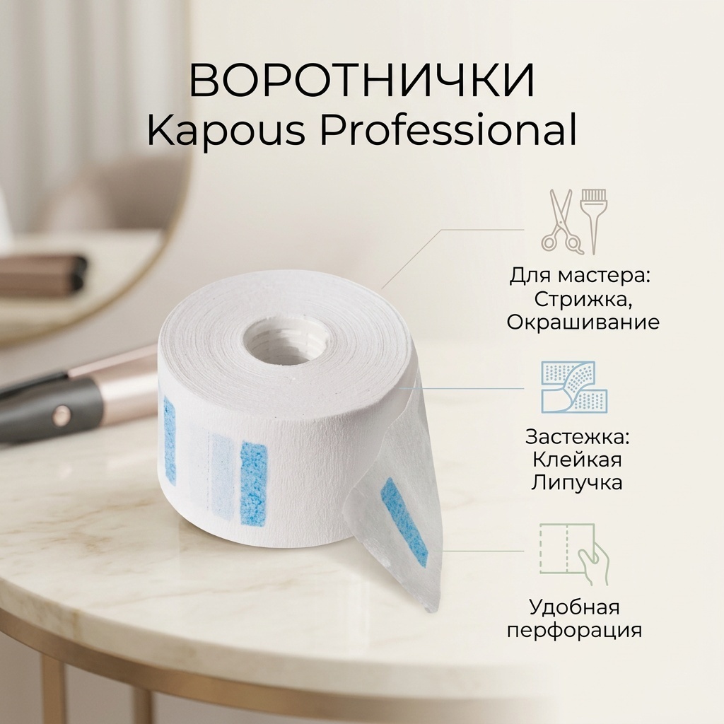 Kapous Professional воротнички белый