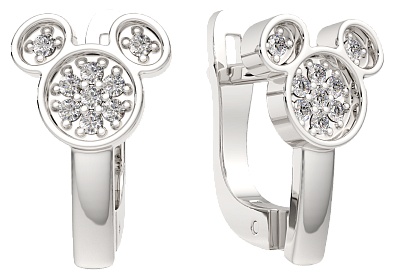 Серьги Lucente Silver ZO-03101994 вес 1.25 г серебро, фианит