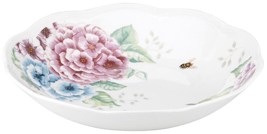 Тарелка Lenox BUTTERFLY MDW HYDRANGEA 22.5 см, 1 шт, фарфор