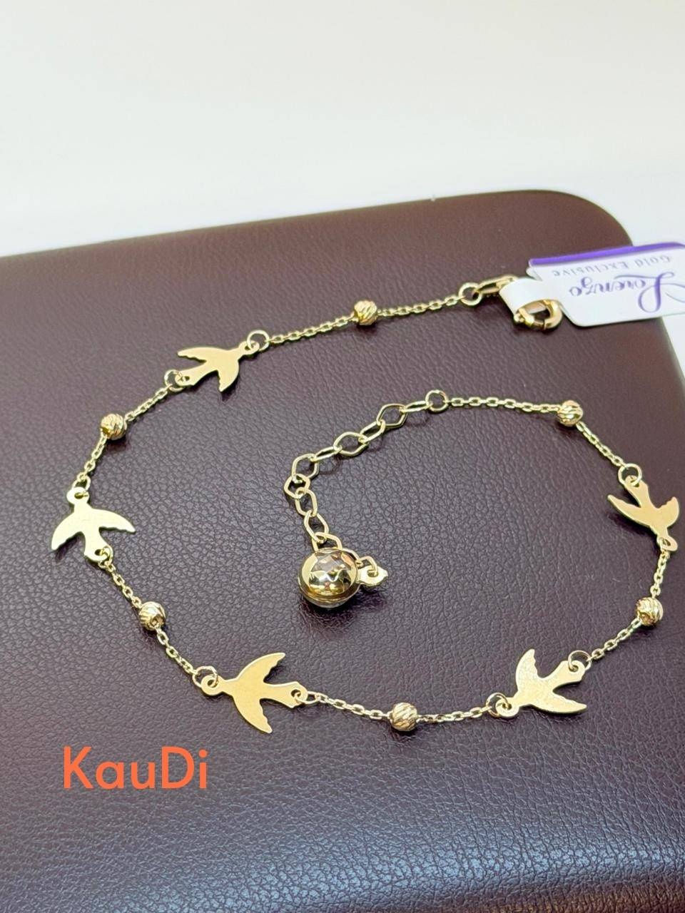 KauDi _Браслет _ длина 20 см, вес 1.87 г золото, плетение якорное