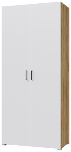 Распашной шкаф AL-INTISAR Мираж, 90x200х50 см, белый, коричневый