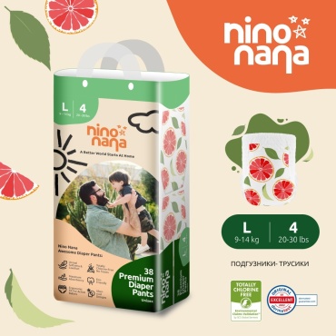 Подгузники-трусики Nino Nana Eco L, 38 шт