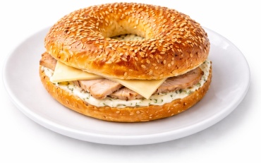 Mfood.kz бейгл с индейкой 210 г