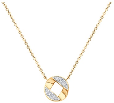Колье Diamant 51-270-02926-1_40 длина 40 см вес 2.48 г золото, бриллиант