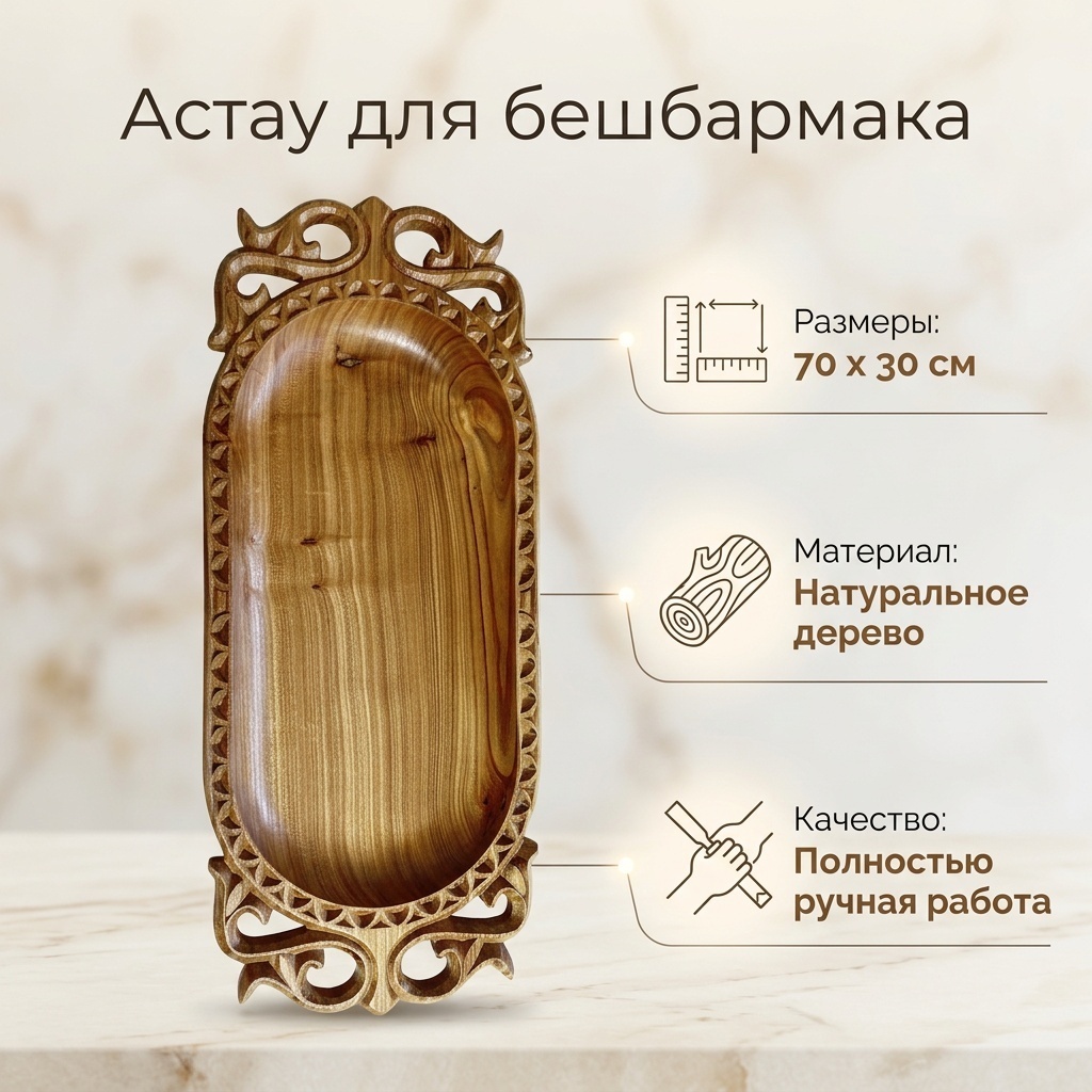 Астау Базовая коллекция 70х30 см, дерево, 1 шт