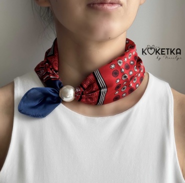 Платок Кокетка шелк, полиэстер 47 x 4 см